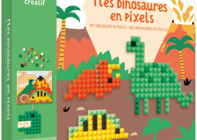 Zestaw kreatywny piksele Dinozaury Auzou