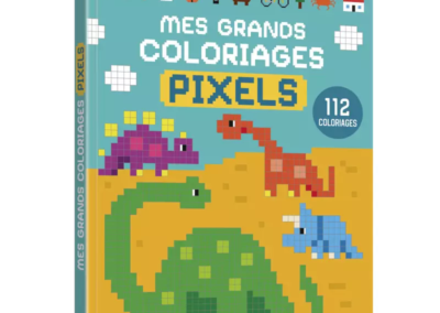 Duża kolorowanka Piksele Dinozaury Auzou